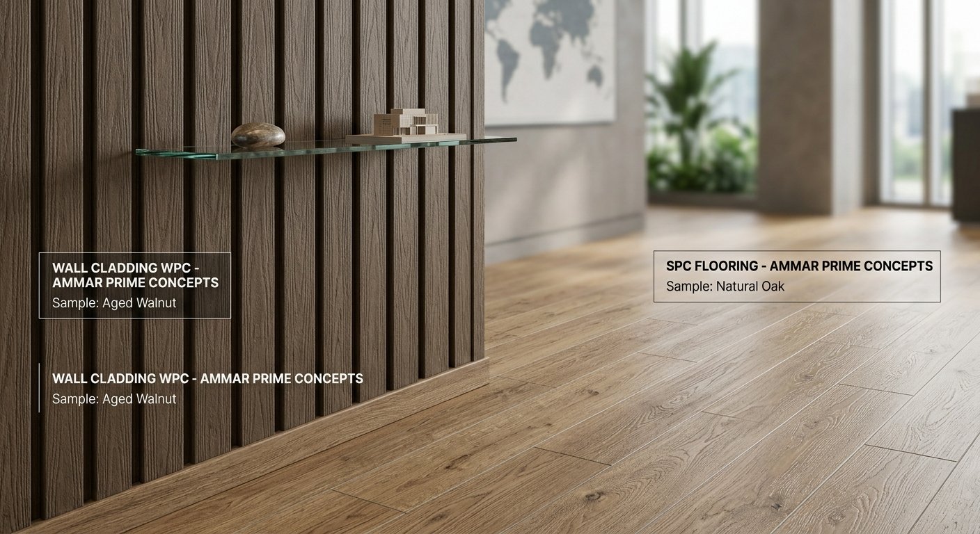 DWAJO WPC wall cladding and spc flooring installation